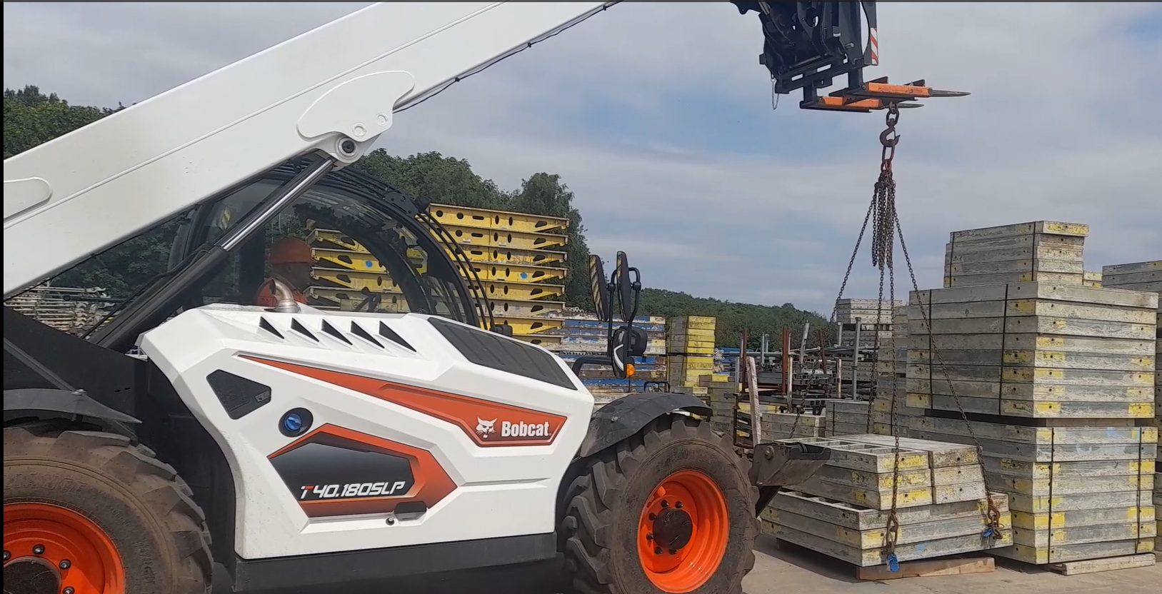 Telehandler telehandler white